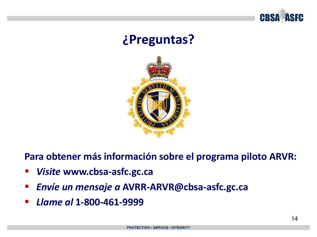 ¿Preguntas Para obtener más información sobre el programa piloto ARVR: Visite