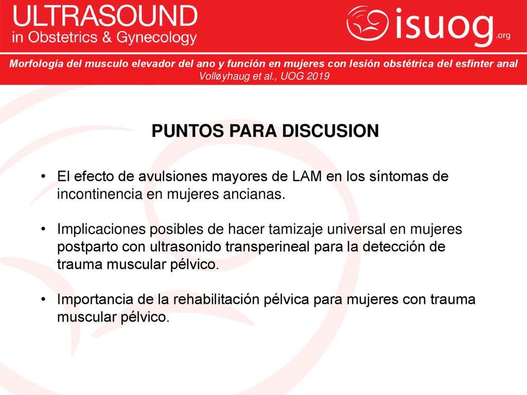 Morfología del musculo elevador del ano y función en mujeres con lesión obstétrica del esfínter anal