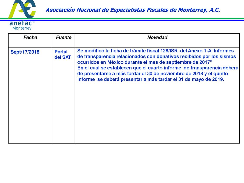 Asociación Nacional de Especialistas Fiscales de Monterrey, A.C.