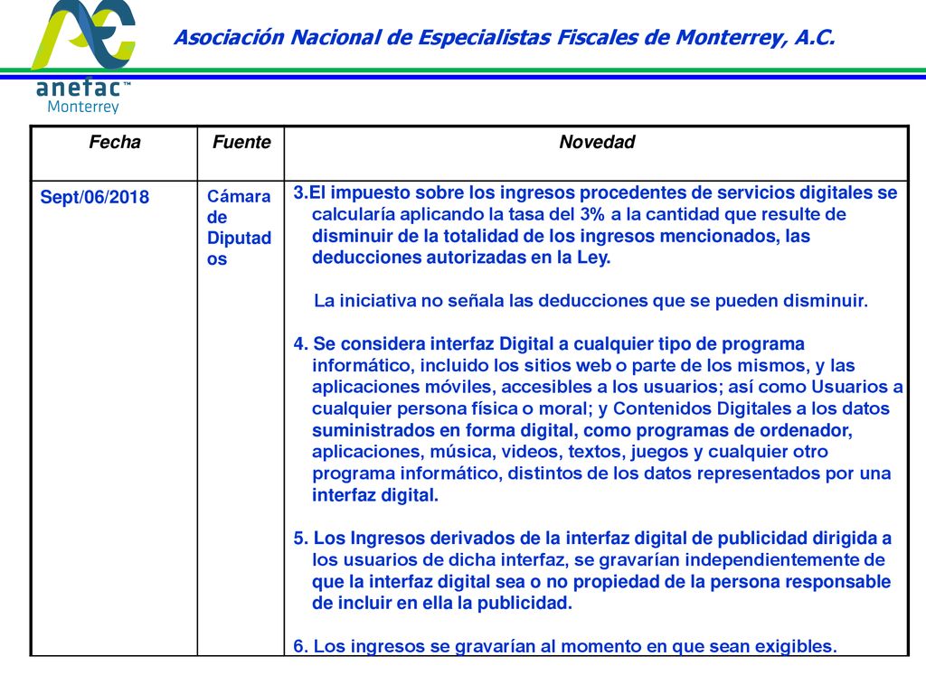 Asociación Nacional de Especialistas Fiscales de Monterrey, A.C.