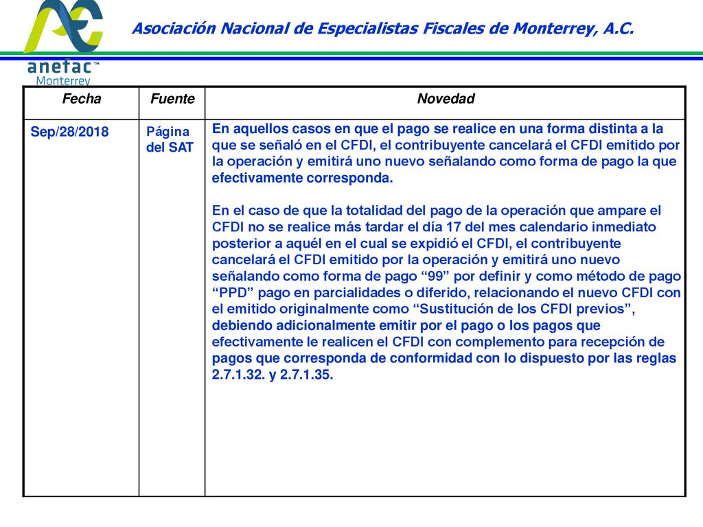 Asociación Nacional de Especialistas Fiscales de Monterrey, A.C.