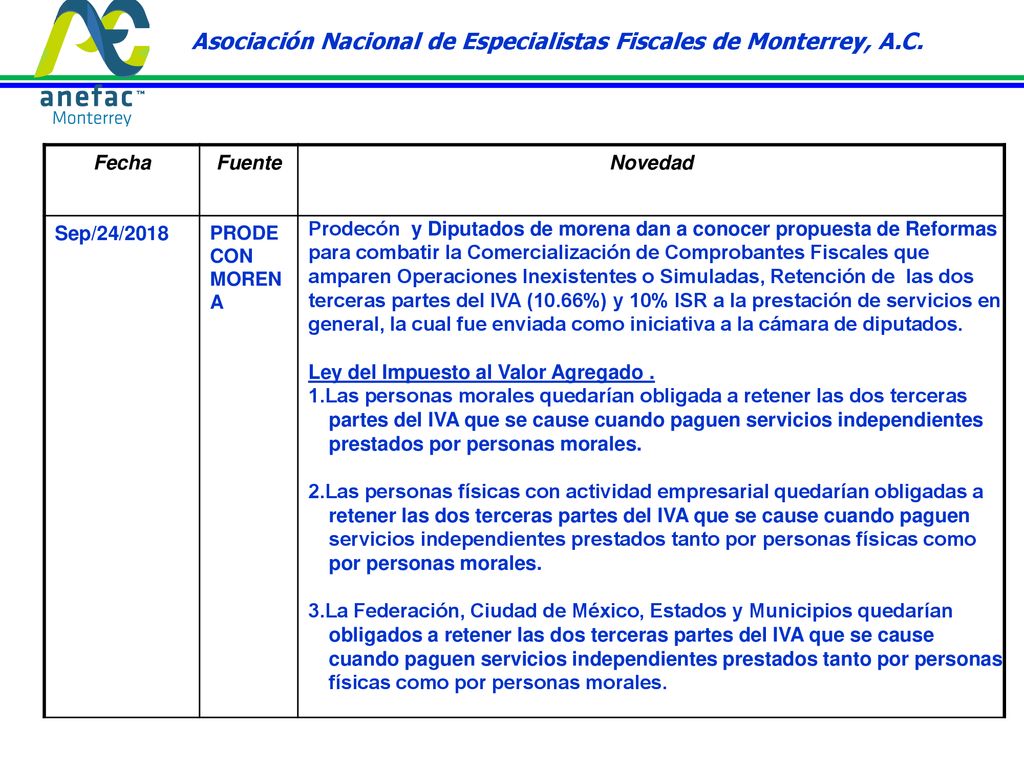 Asociación Nacional de Especialistas Fiscales de Monterrey, A.C.