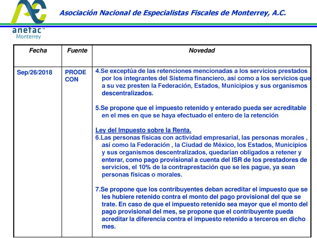 Asociación Nacional de Especialistas Fiscales de Monterrey, A.C.