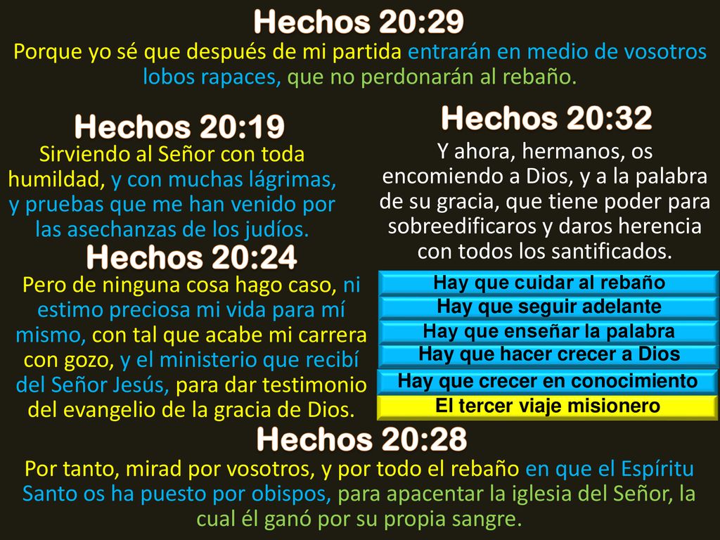 Hechos 20:29 Hechos 20:32 Hechos 20:19 Hechos 20:24 Hechos 20:28