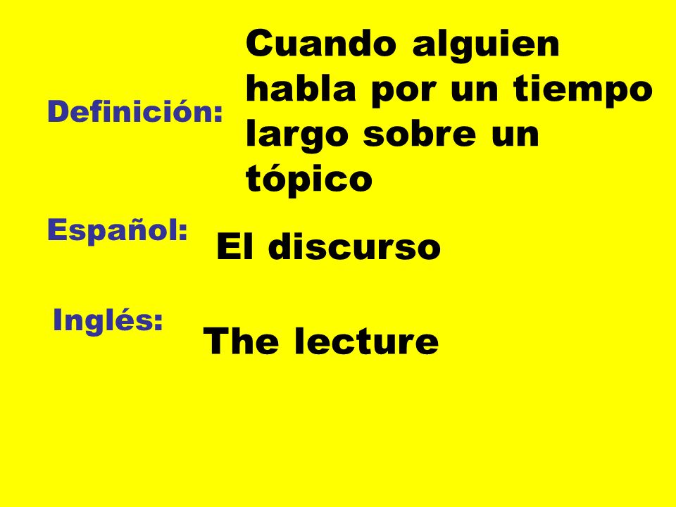 Cuando alguien habla por un tiempo largo sobre un tópico