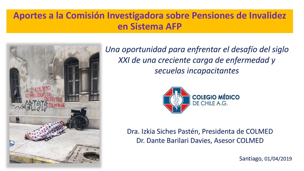 Aportes a la Comisión Investigadora sobre Pensiones de Invalidez en Sistema AFP