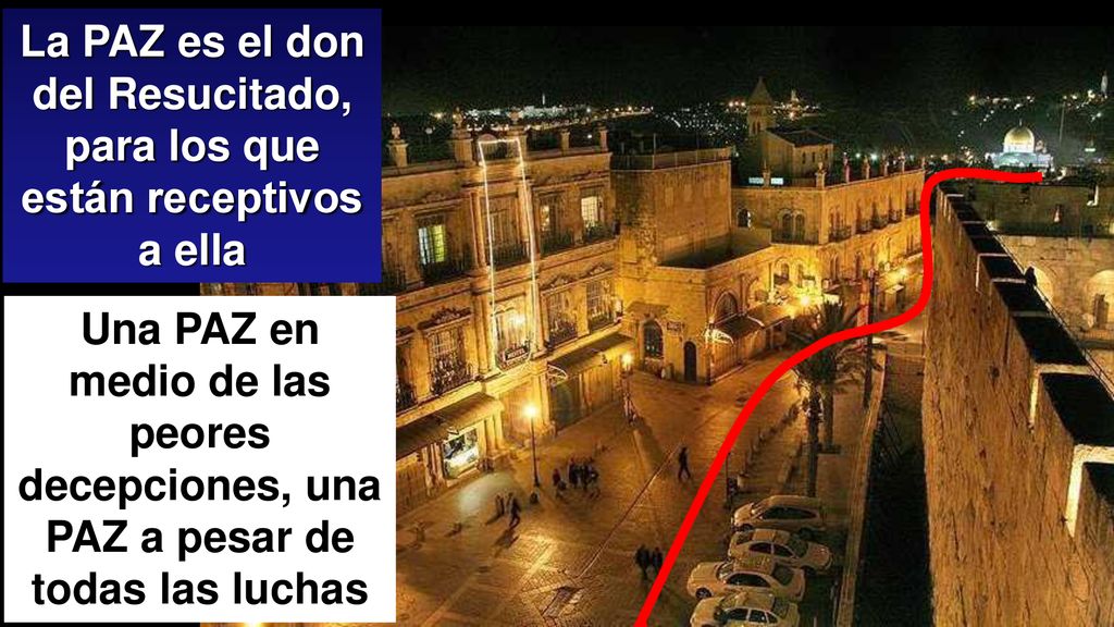 La PAZ es el don del Resucitado, para los que están receptivos a ella