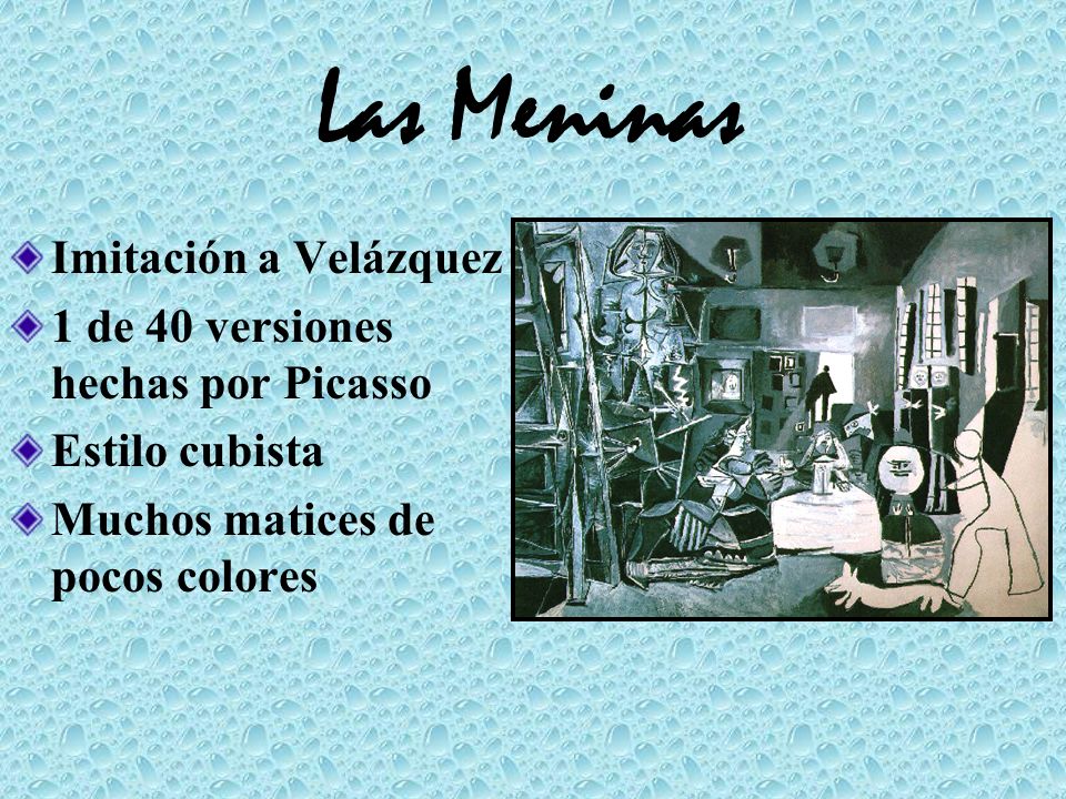 Las Meninas Imitación a Velázquez 1 de 40 versiones hechas por Picasso