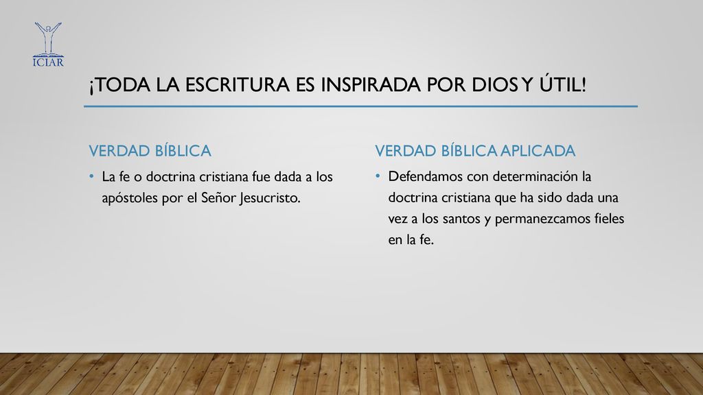 ¡Toda la Escritura es inspirada por Dios y útil!