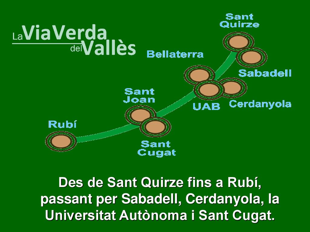 Des de Sant Quirze fins a Rubí, passant per Sabadell, Cerdanyola, la Universitat Autònoma i Sant Cugat.