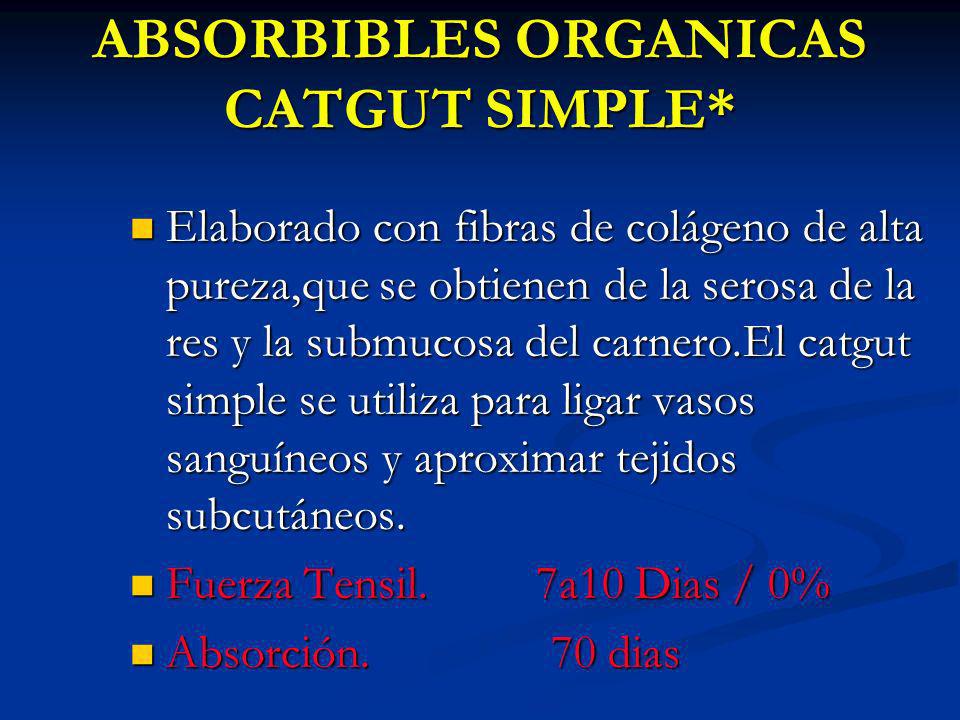 ABSORBIBLES ORGANICAS CATGUT SIMPLE*