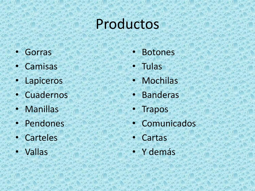 Productos Gorras Camisas Lapiceros Cuadernos Manillas Pendones