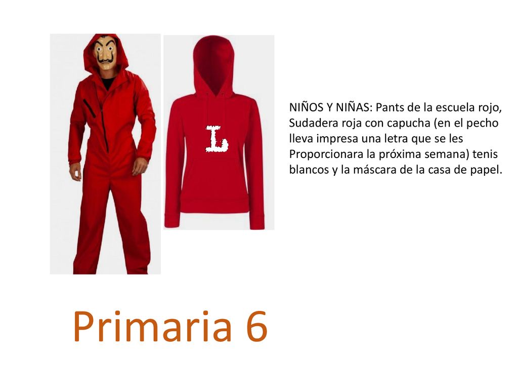 Primaria 6 NIÑOS Y NIÑAS: Pants de la escuela rojo,