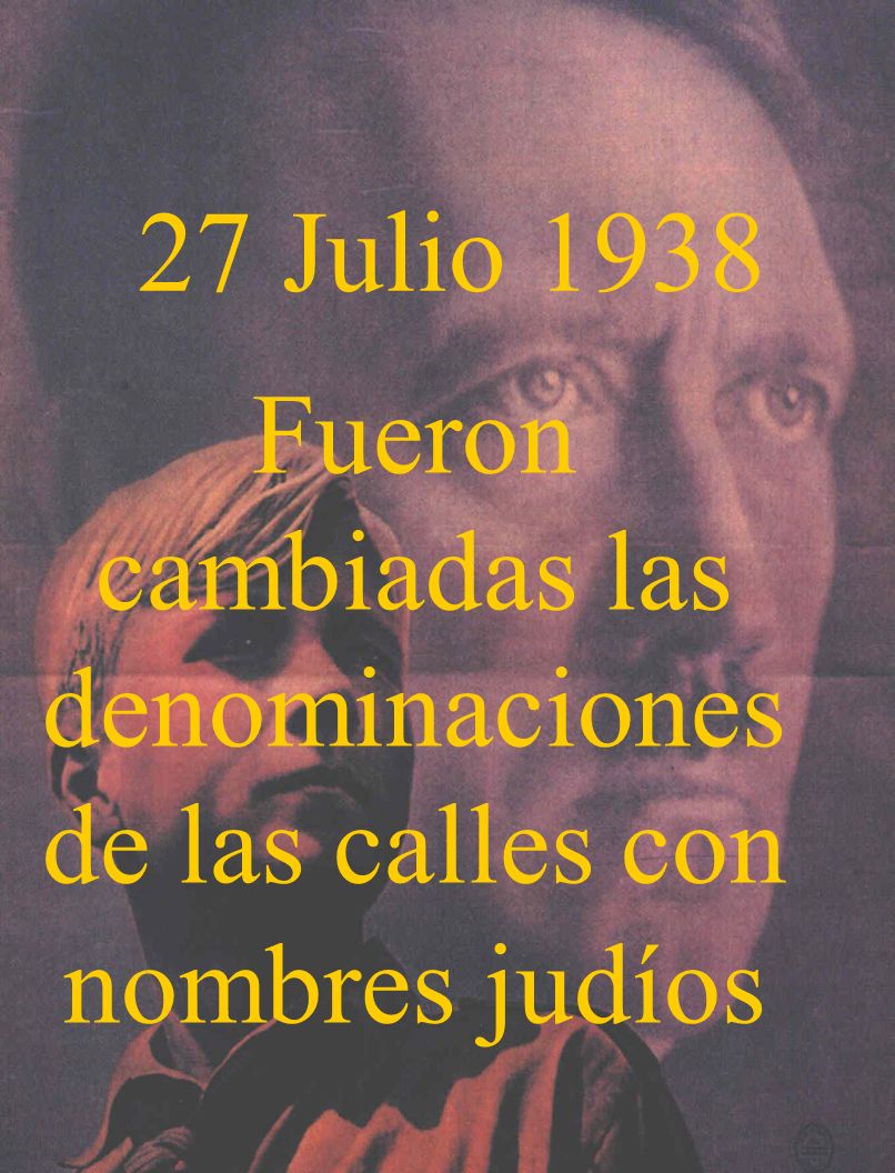 Fueron cambiadas las denominaciones de las calles con nombres judíos