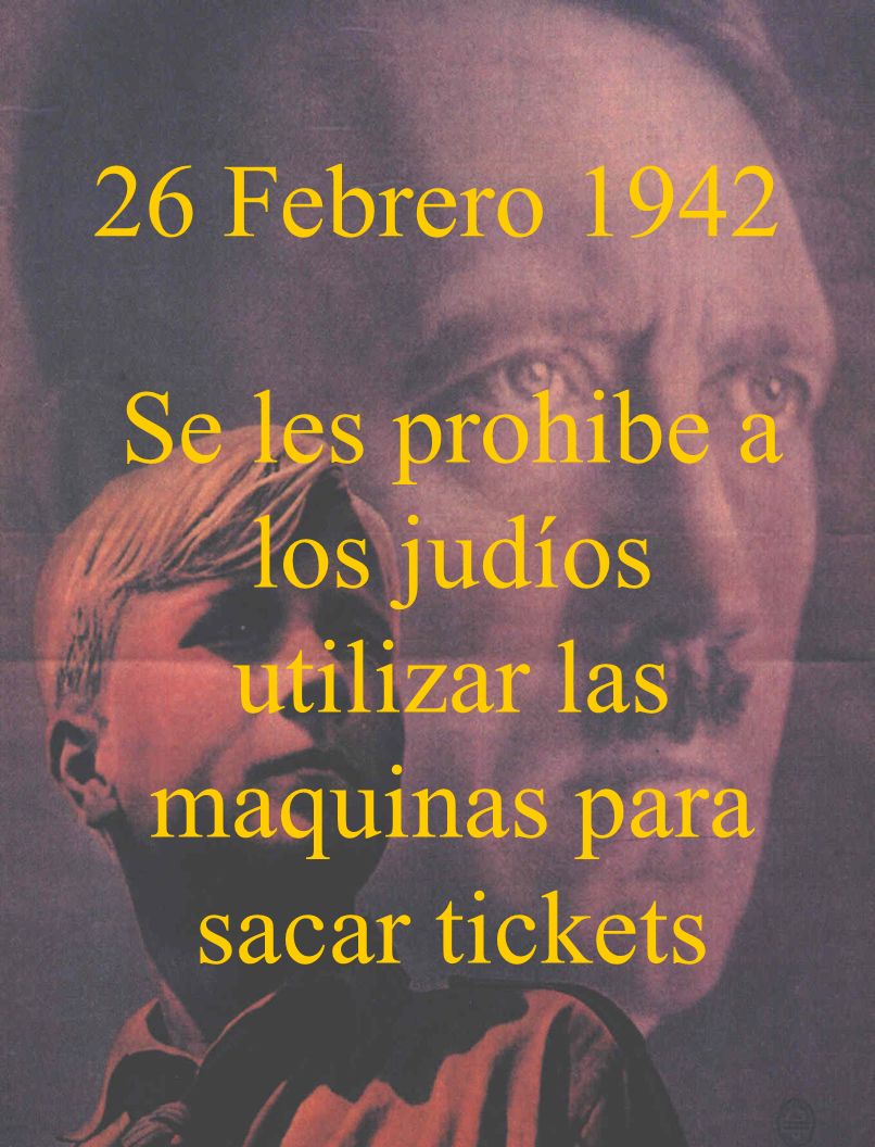 Se les prohibe a los judíos utilizar las maquinas para sacar tickets