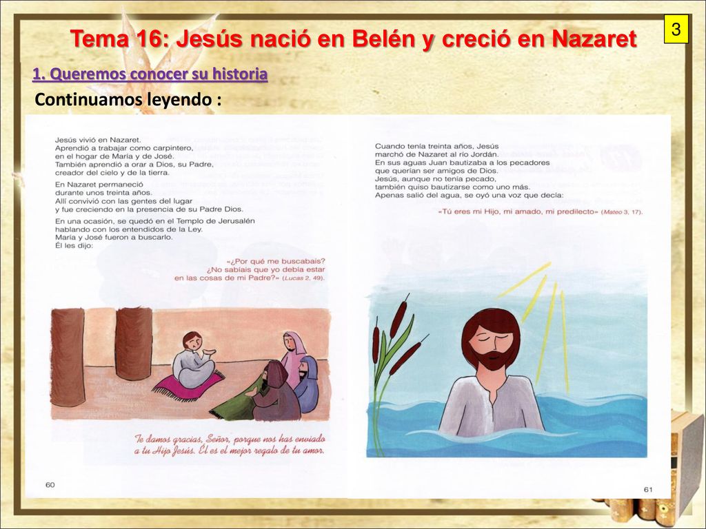 Tema 16: Jesús nació en Belén y creció en Nazaret