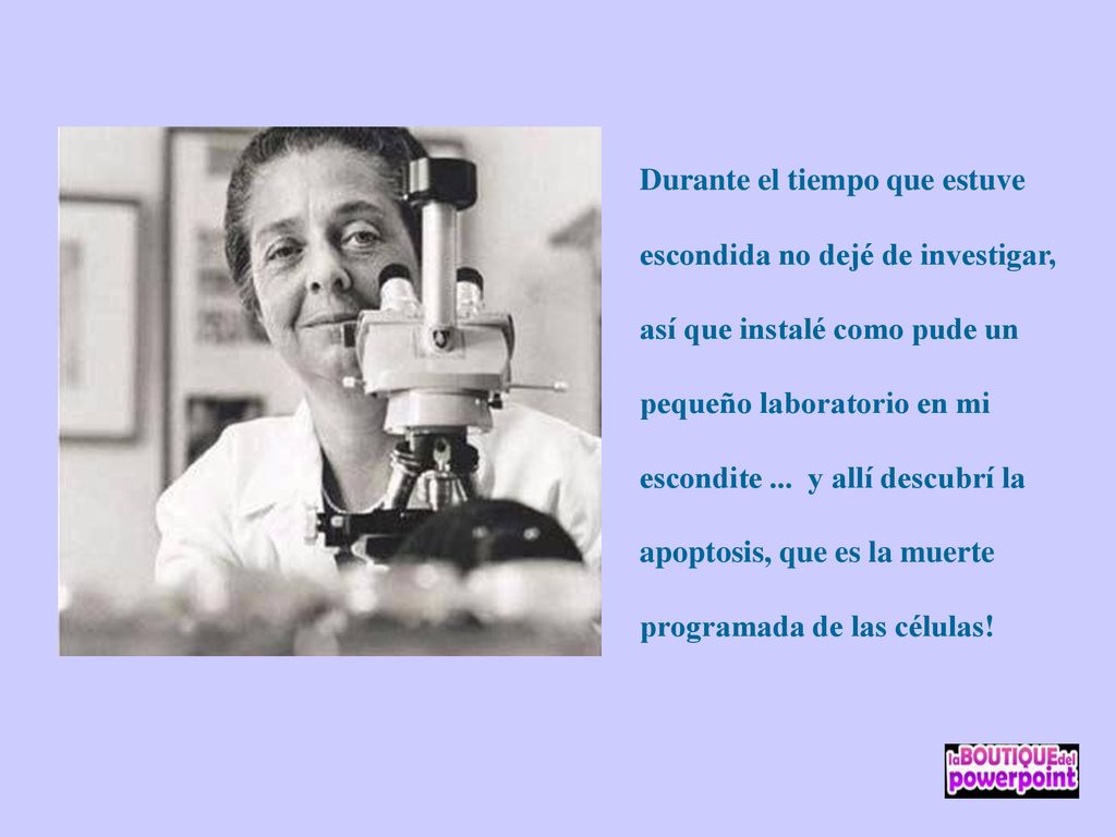 Durante el tiempo que estuve escondida no dejé de investigar, así que instalé como pude un pequeño laboratorio en mi escondite ...