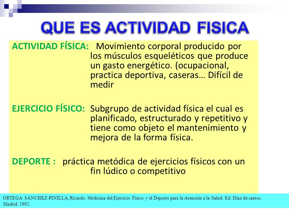 QUE ES ACTIVIDAD FISICA