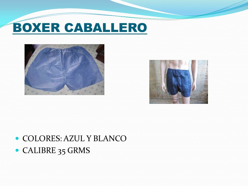 BOXER CABALLERO COLORES: AZUL Y BLANCO CALIBRE 35 GRMS