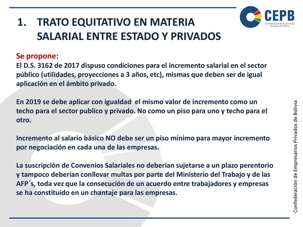 1. TRATO EQUITATIVO EN MATERIA SALARIAL ENTRE ESTADO Y PRIVADOS