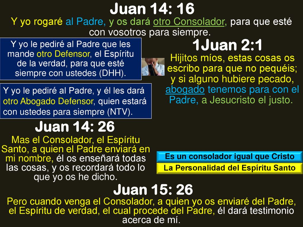 Es un consolador igual que Cristo La Personalidad del Espíritu Santo