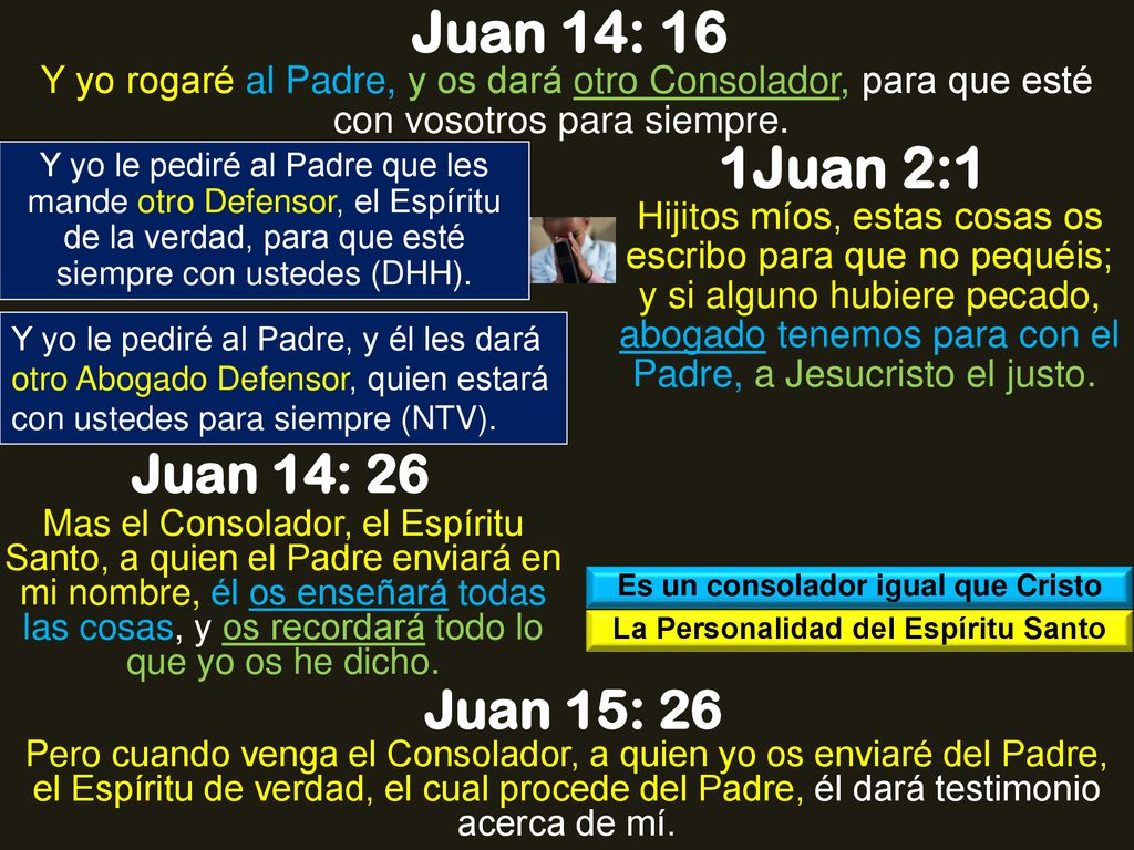 Es un consolador igual que Cristo La Personalidad del Espíritu Santo