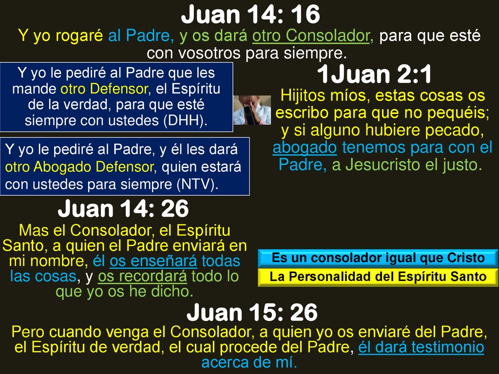 Es un consolador igual que Cristo La Personalidad del Espíritu Santo
