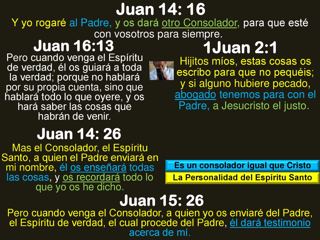 Es un consolador igual que Cristo La Personalidad del Espíritu Santo