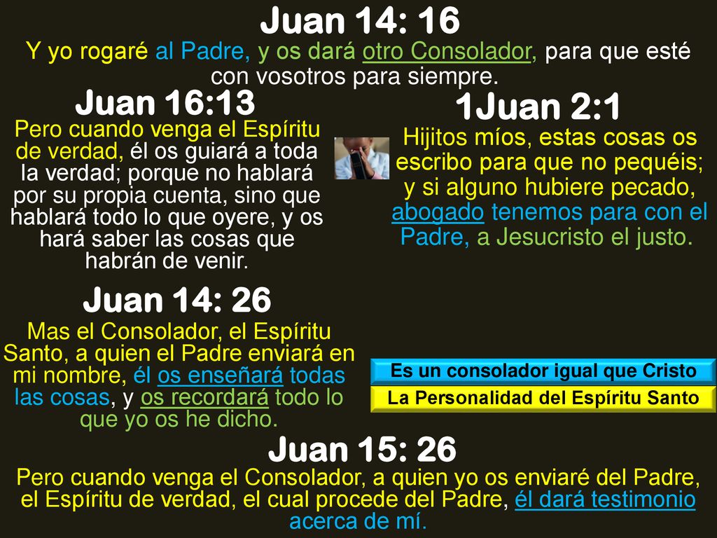 Es un consolador igual que Cristo La Personalidad del Espíritu Santo