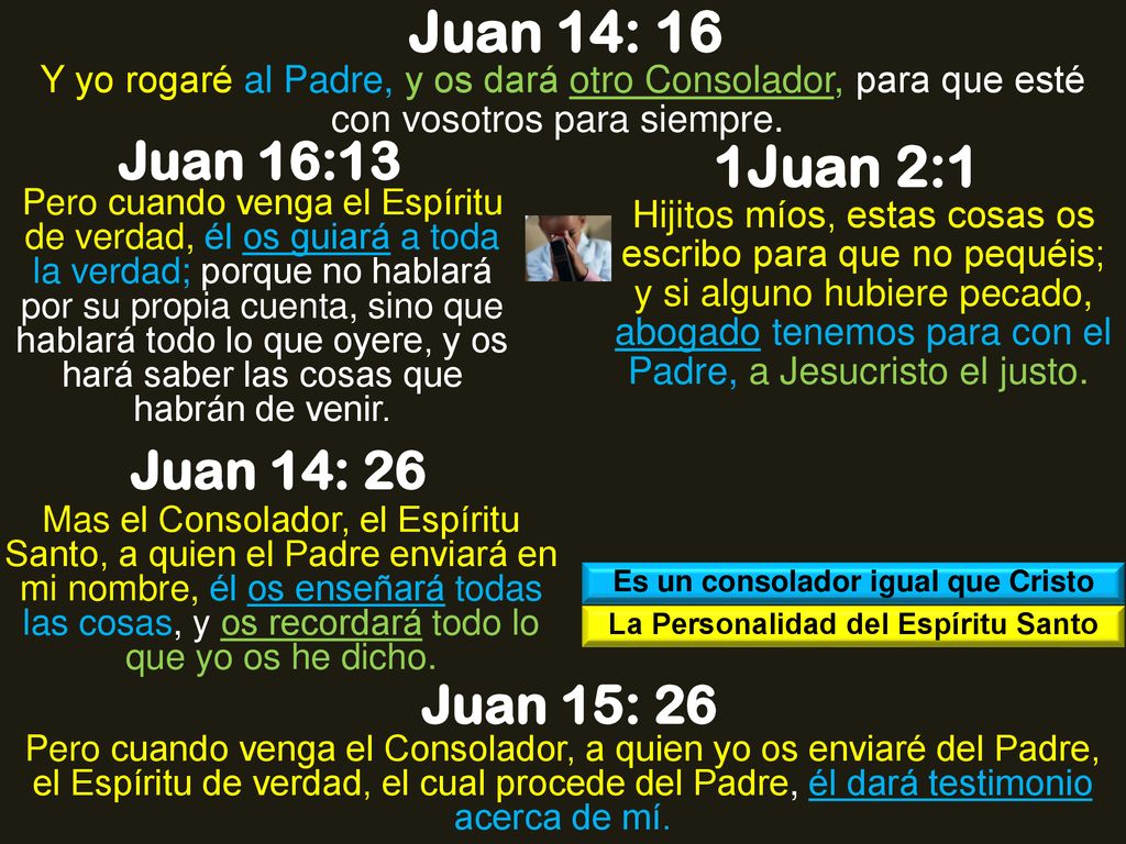 Es un consolador igual que Cristo La Personalidad del Espíritu Santo
