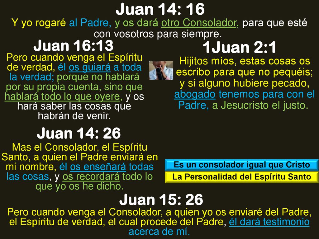 Es un consolador igual que Cristo La Personalidad del Espíritu Santo