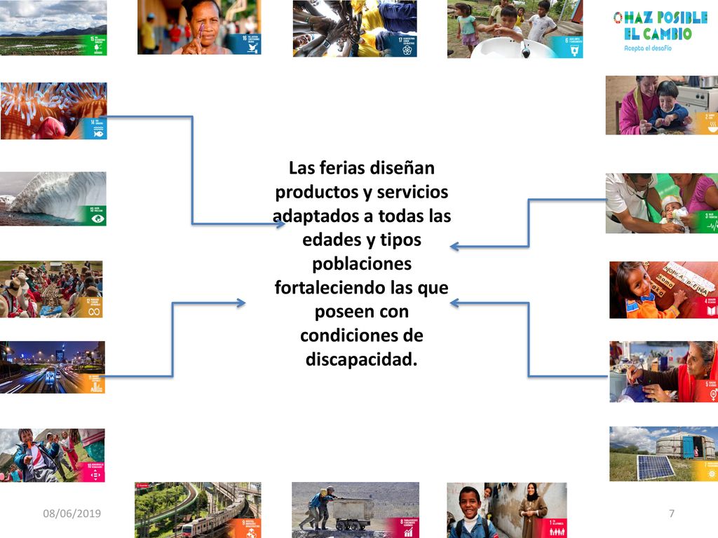 Las ferias diseñan productos y servicios adaptados a todas las edades y tipos poblaciones fortaleciendo las que poseen con condiciones de discapacidad.