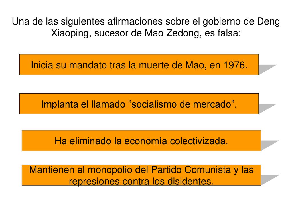 Inicia su mandato tras la muerte de Mao, en 1976.
