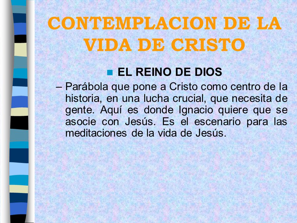 CONTEMPLACION DE LA VIDA DE CRISTO