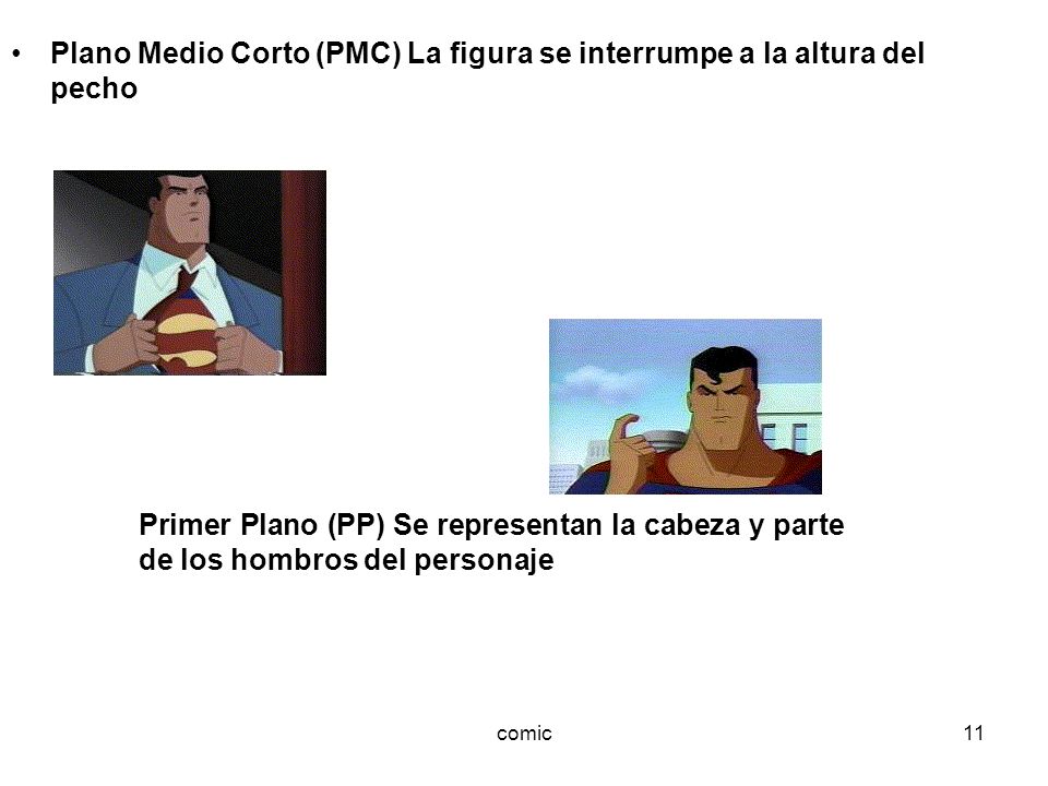 Plano Medio Corto (PMC) La figura se interrumpe a la altura del pecho