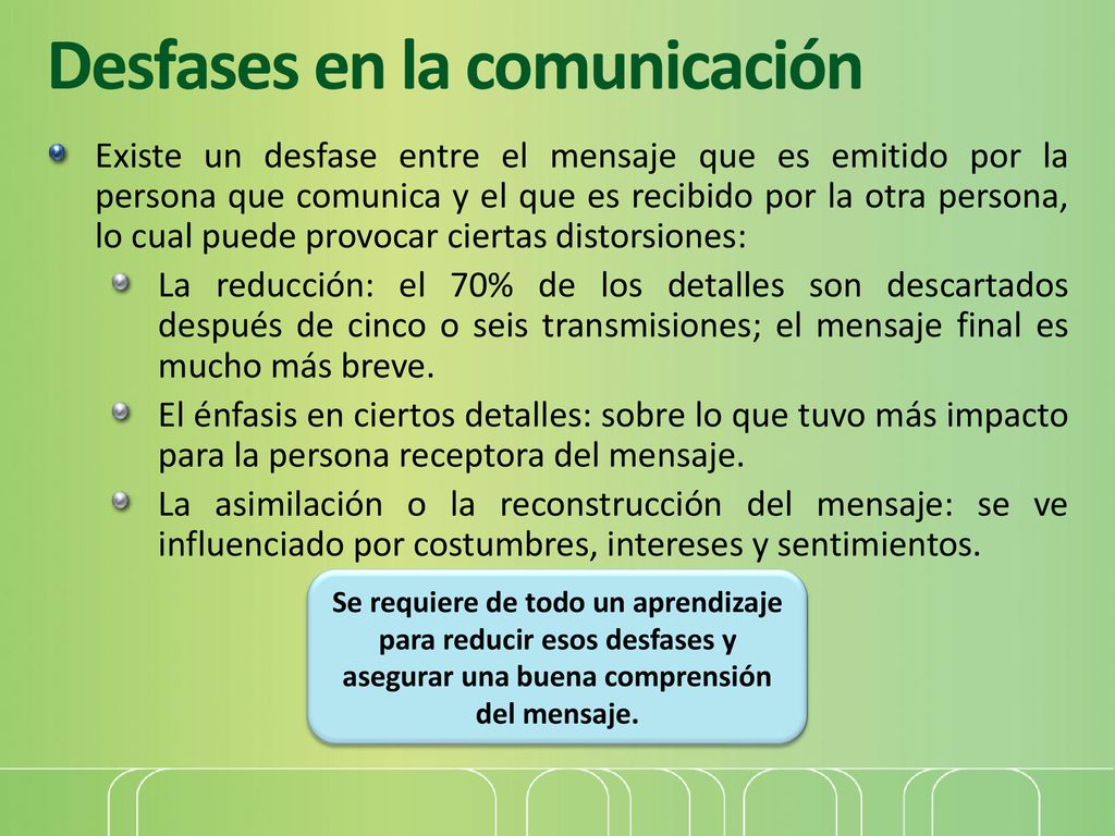 Desfases en la comunicación