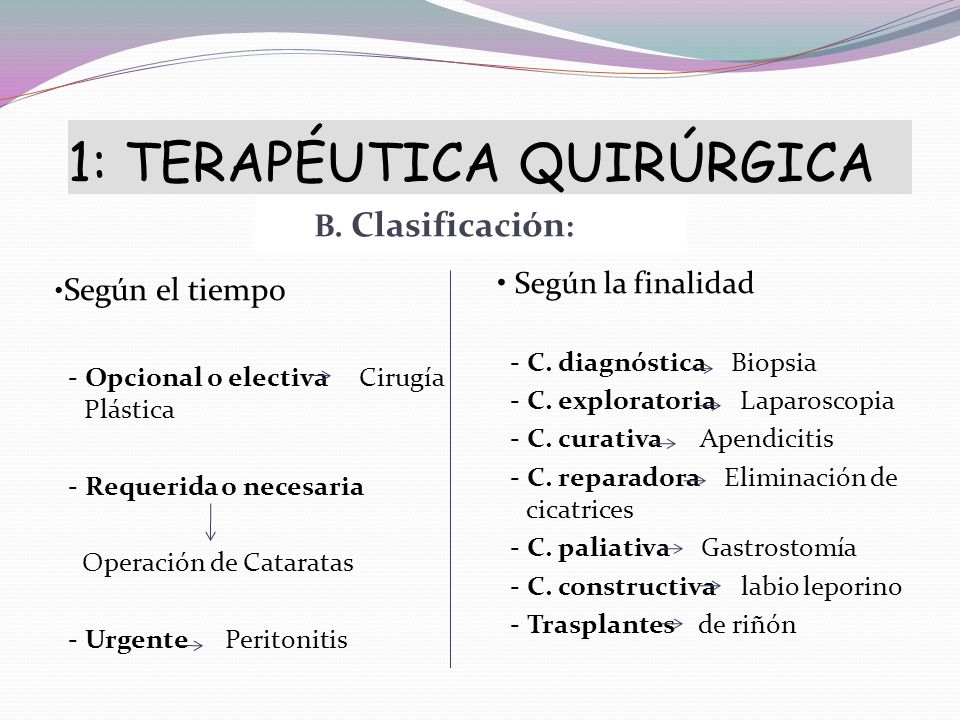 1: TERAPÉUTICA QUIRÚRGICA