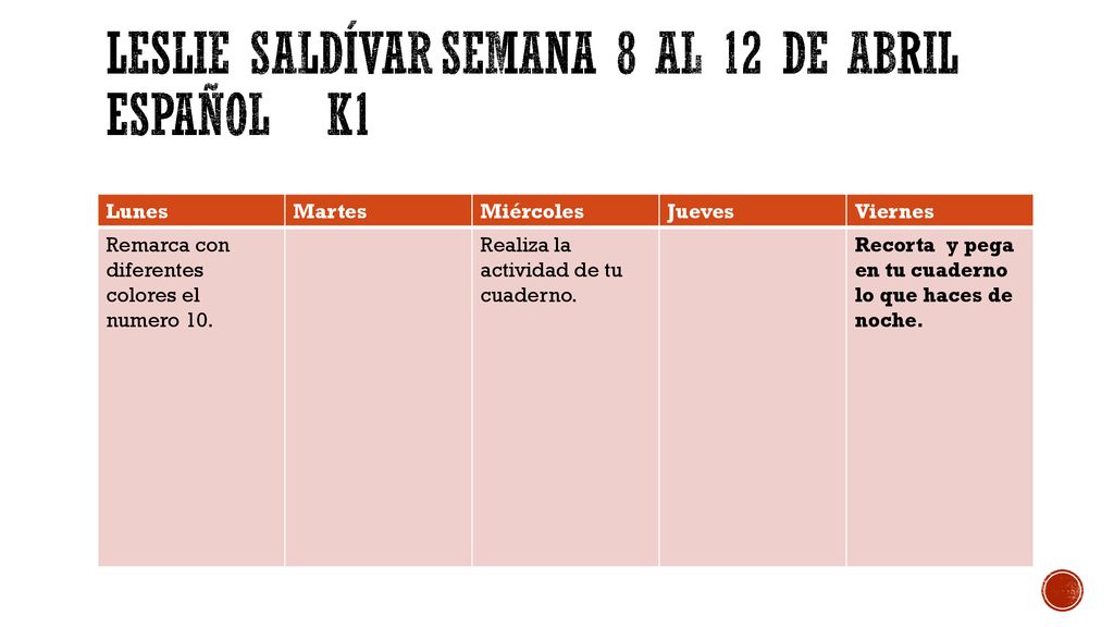 Leslie Saldívar Semana 8 al 12 de abril Español k1