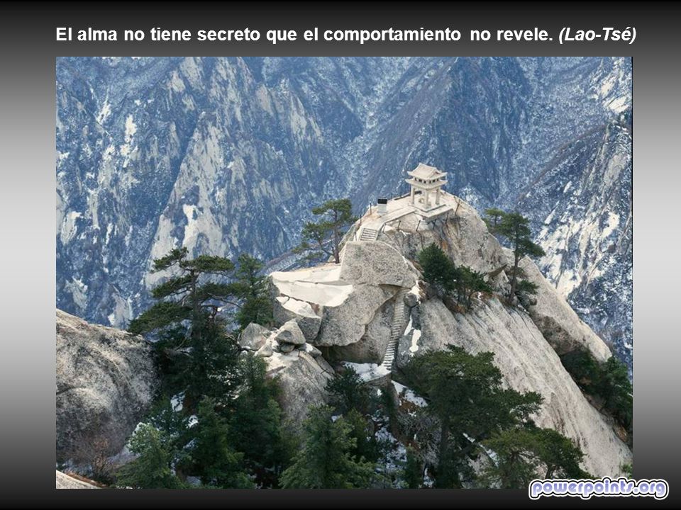 El alma no tiene secreto que el comportamiento no revele. (Lao-Tsé)