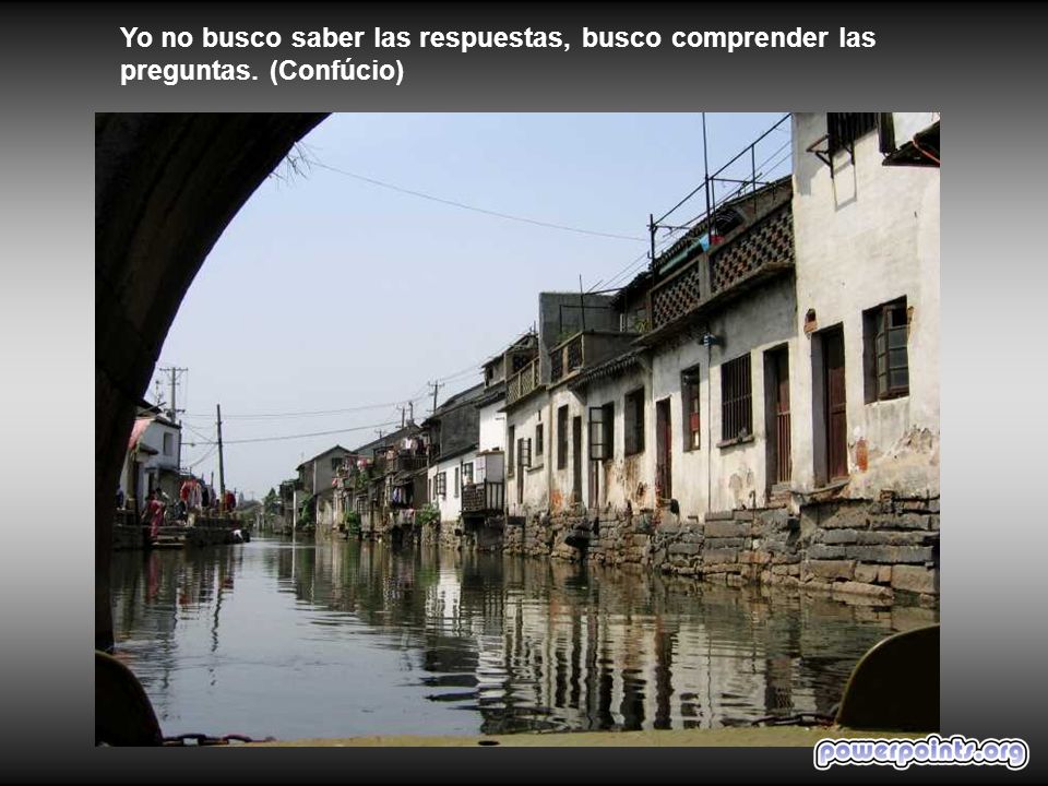 Yo no busco saber las respuestas, busco comprender las preguntas