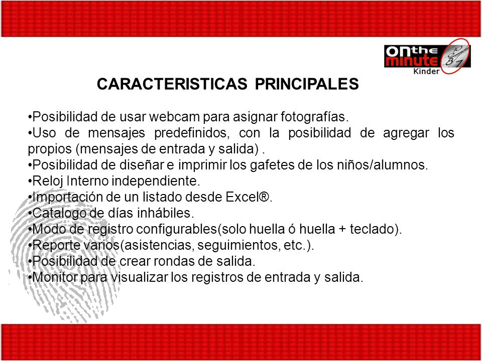 CARACTERISTICAS PRINCIPALES