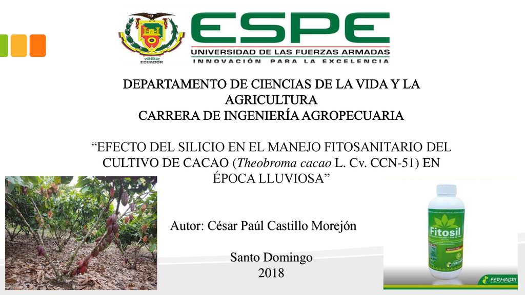 DEPARTAMENTO DE CIENCIAS DE LA VIDA Y LA AGRICULTURA CARRERA DE INGENIERÍA AGROPECUARIA