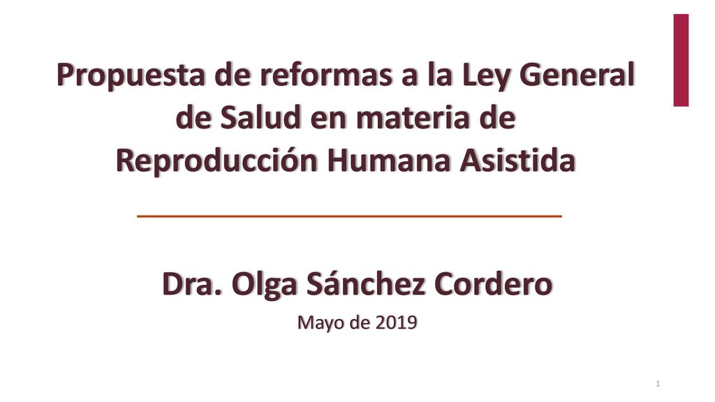 Propuesta de reformas a la Ley General de Salud en materia de