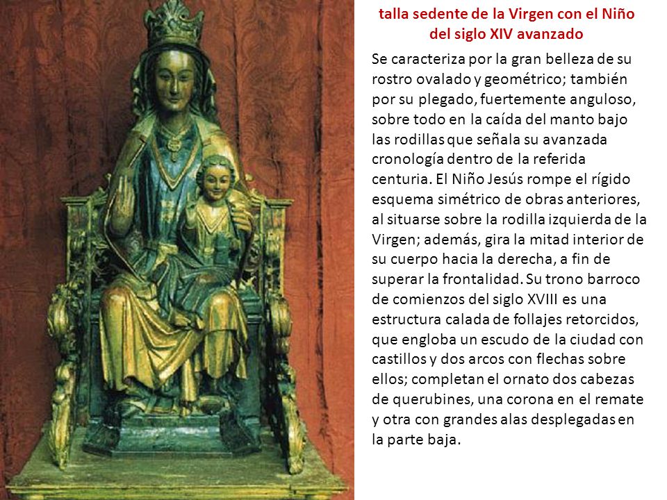 talla sedente de la Virgen con el Niño del siglo XIV avanzado