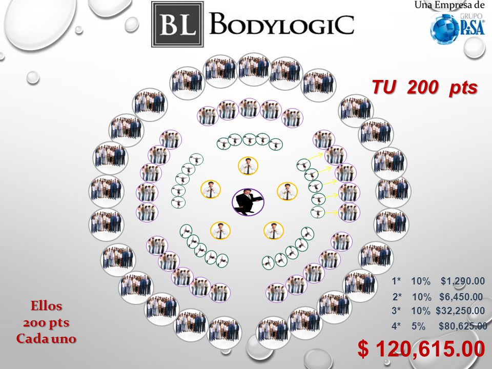 $ 120, TU 200 pts Ellos 200 pts Cada uno 1* 10% $1,290.00