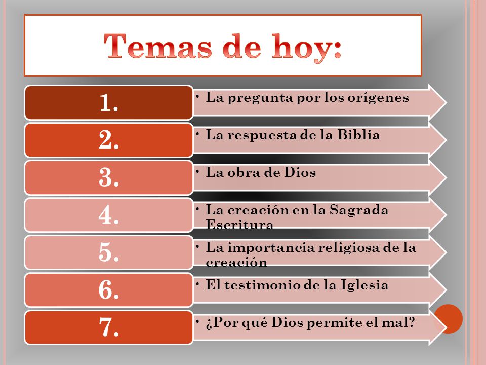 Temas de hoy: La pregunta por los orígenes