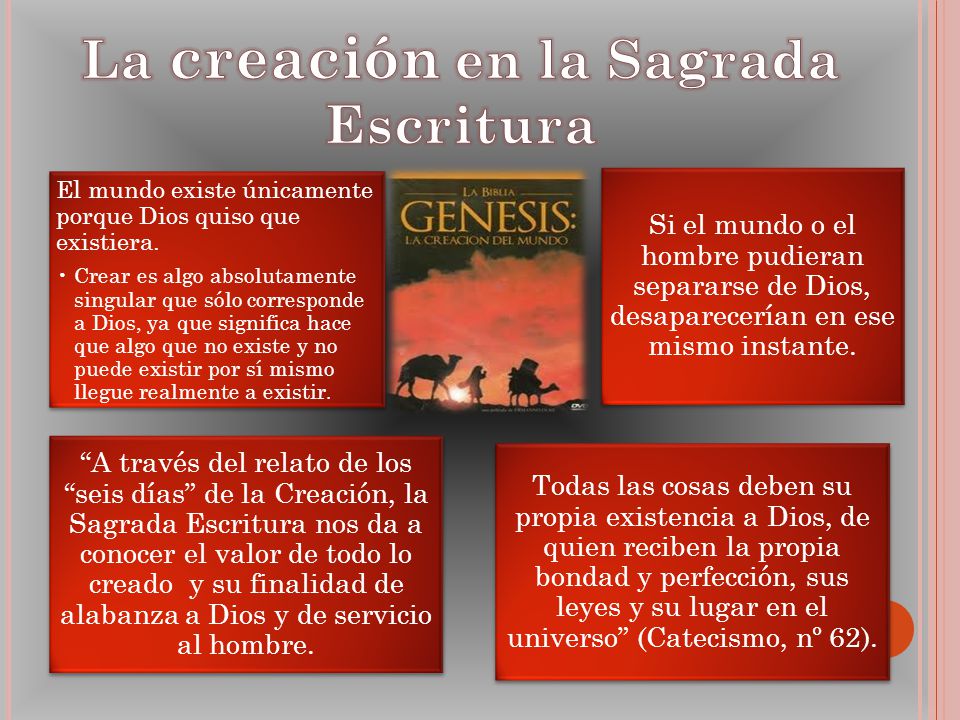 La creación en la Sagrada Escritura