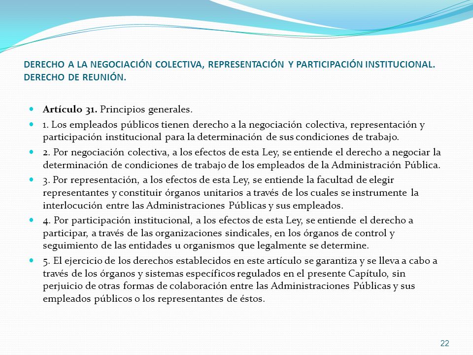 DERECHO A LA NEGOCIACIÓN COLECTIVA, REPRESENTACIÓN Y PARTICIPACIÓN INSTITUCIONAL. DERECHO DE REUNIÓN.