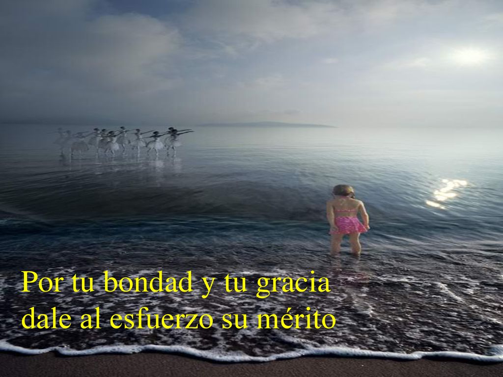 Por tu bondad y tu gracia dale al esfuerzo su mérito