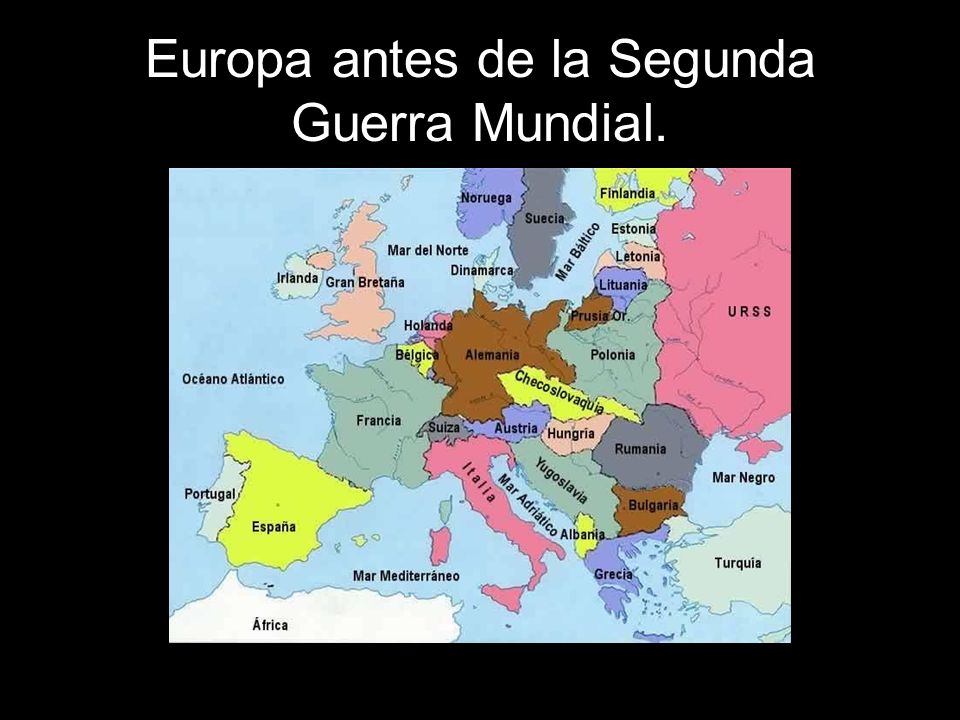 Europa antes de la Segunda Guerra Mundial.